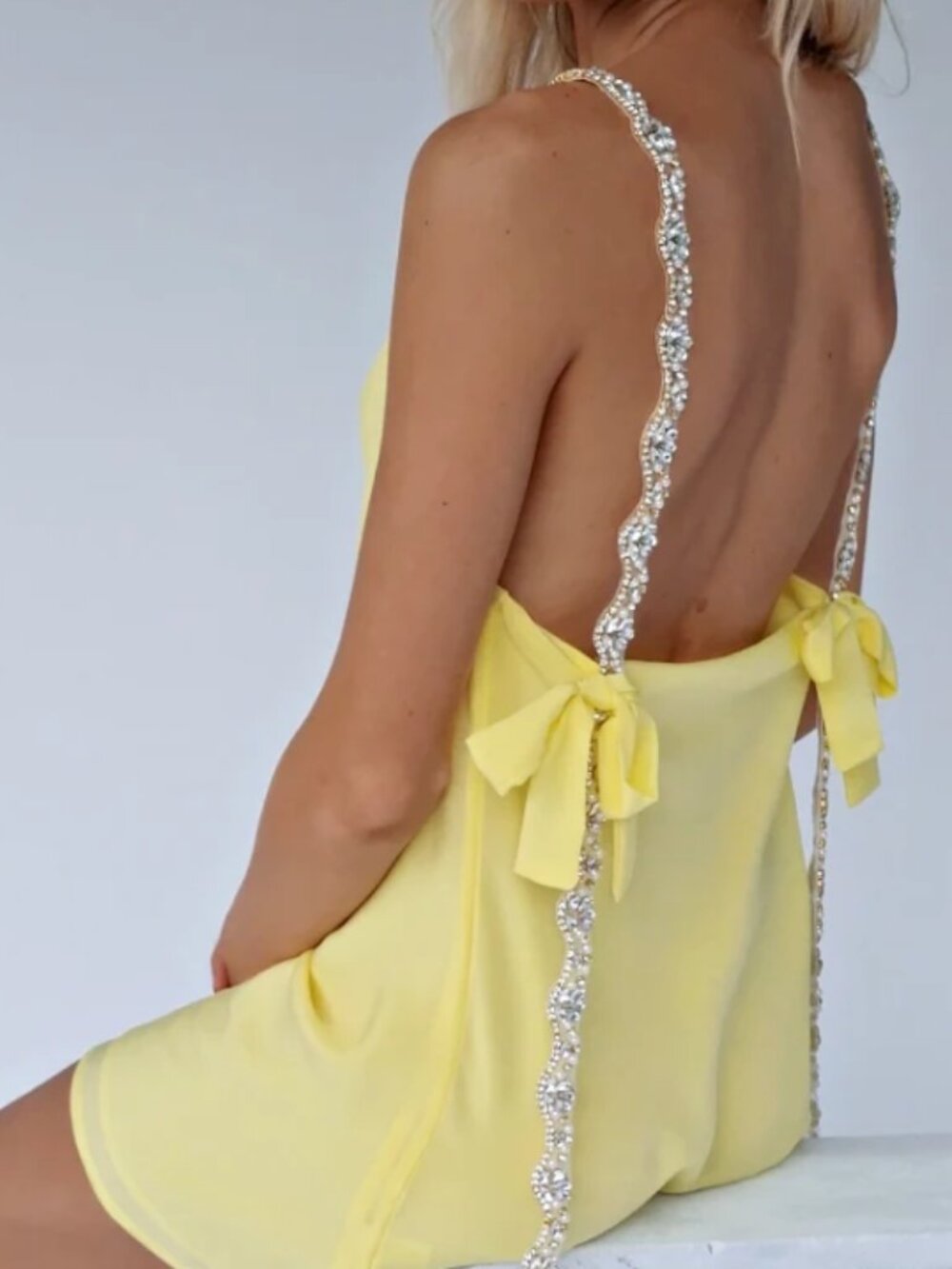 SOFIA Mini Dress - Yellow - Sisters the Label AU